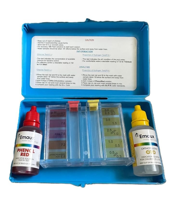 Emaux swimming pool test kit chlorine pH